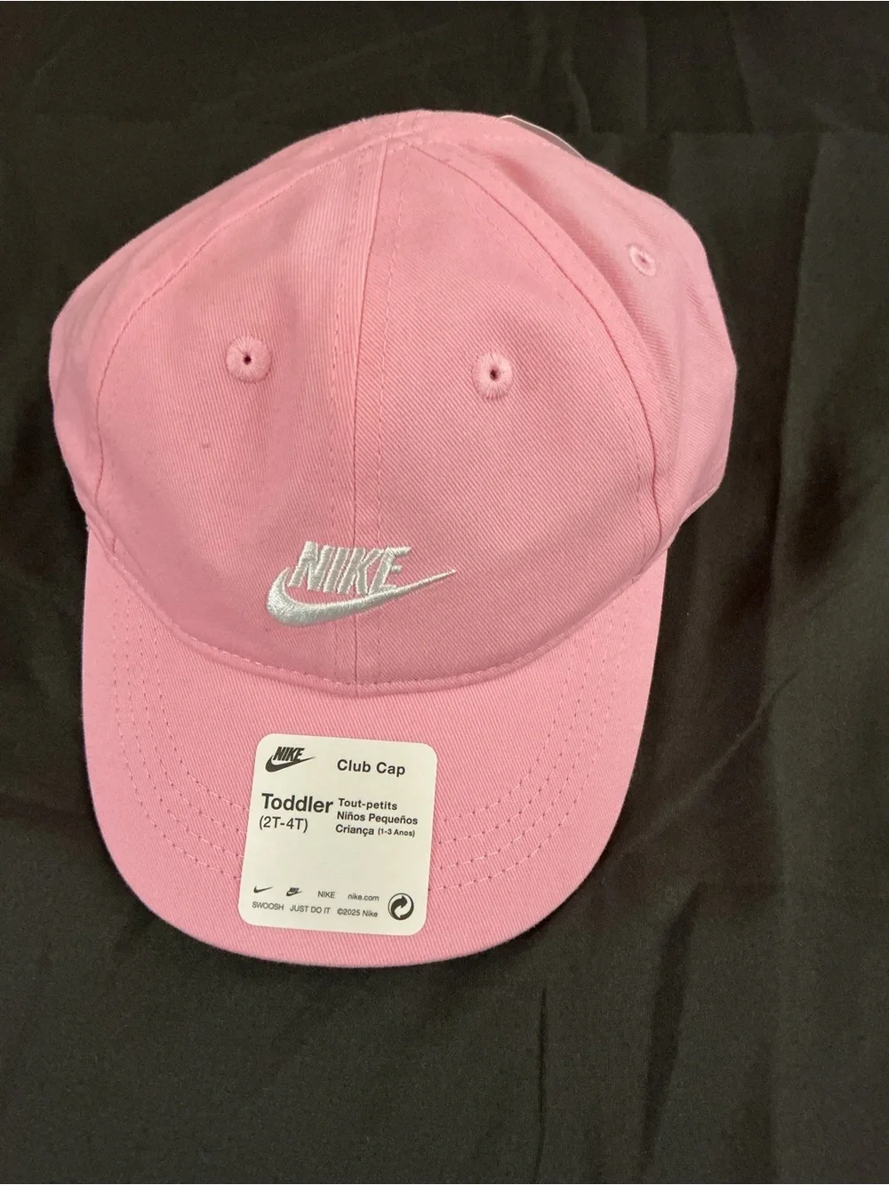 Nike Pink Toddler Club Cap with White Swoosh